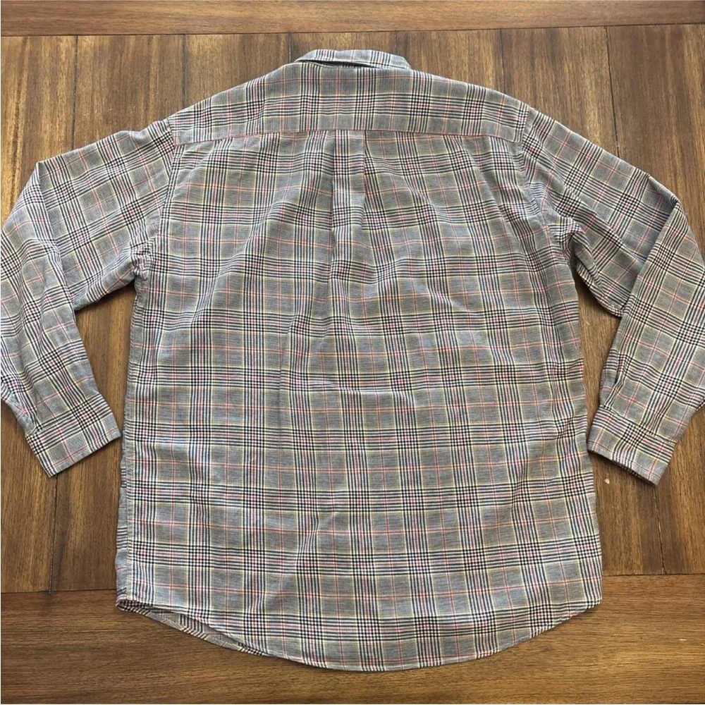 Vintage J. Crew casual Button down shirt Men’s Large Plaid Wool/Cotton W/ Pocket